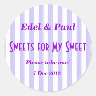 Purple Candy-stripe Sweets for my Sweet Sticker