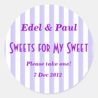 Purple Candy-stripe Sweets for my Sweet Sticker