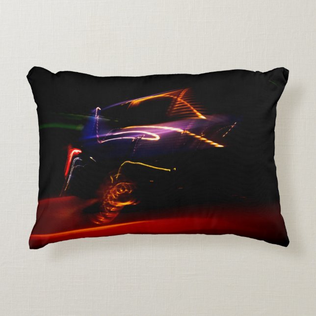 purple car dance accent pillow (Front)