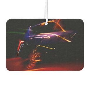 purple car dance air freshener