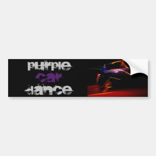 purple car dance bumper sticker