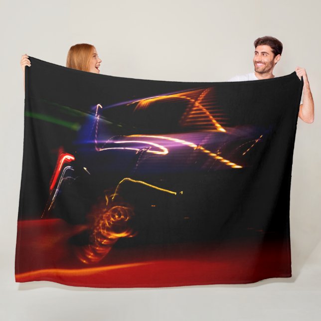 purple car dance fleece blanket (In Situ)
