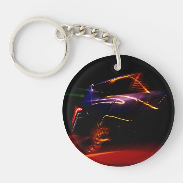 purple car dance keychain (Front)