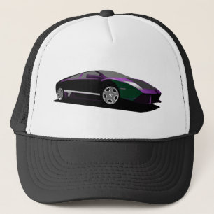 Purple Car Trucker Hat