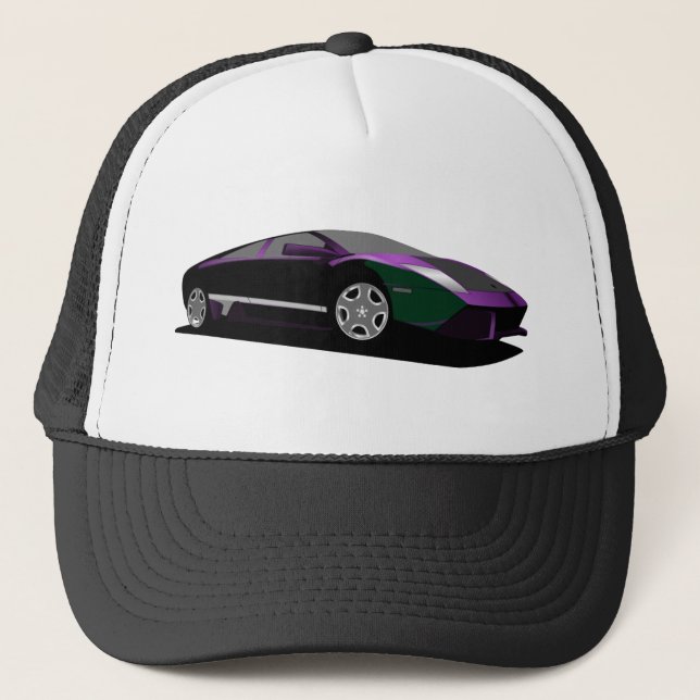 Purple Car Trucker Hat (Front)