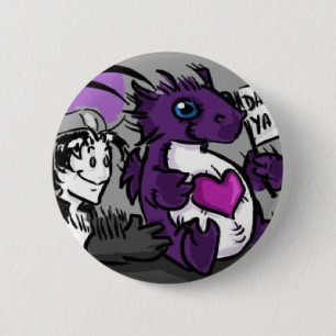 Purple Care Dragoon 6 Cm Round Badge