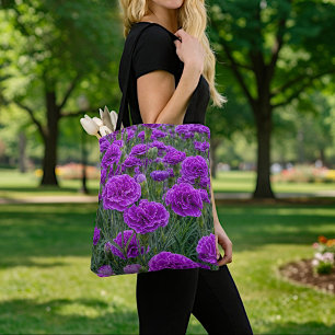 Purple Carnations Tote Bag