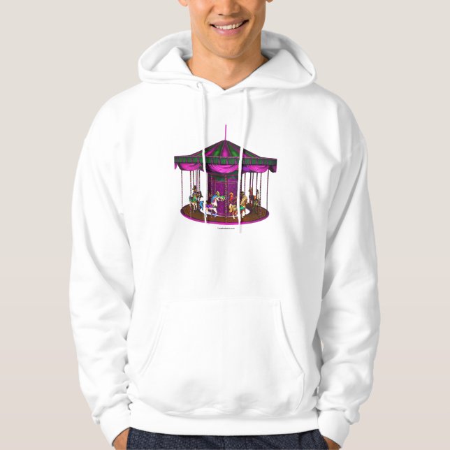 Purple Carousel Adult's Hoodie (Front)