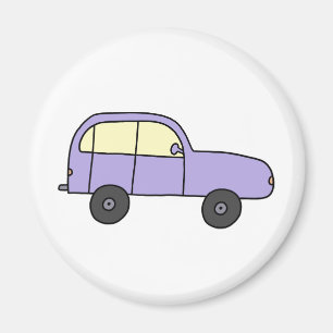 Purple Cartoon Car Magnet