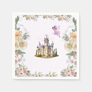 Purple Castle Fairytale Birthday Theme with Fairy Napkin