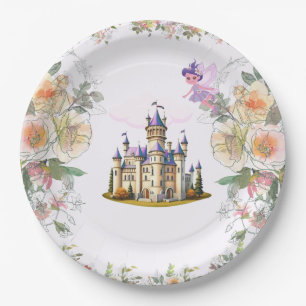 Purple Castle Fairytale Birthday Theme with Fairy Paper Plate