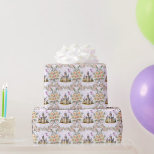 Purple castle Fairytale theme Wrapping Paper