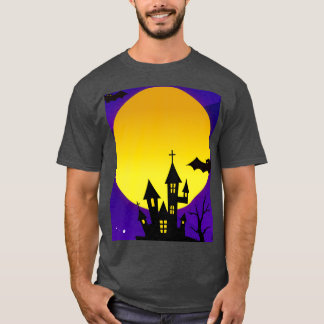 purple castle halloween scary T-Shirt
