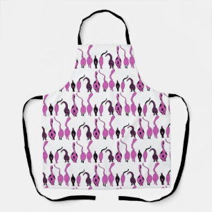 Purple Cat Butt Pattern Apron