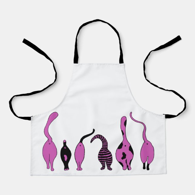 Purple Cat Butts Apron (Front)