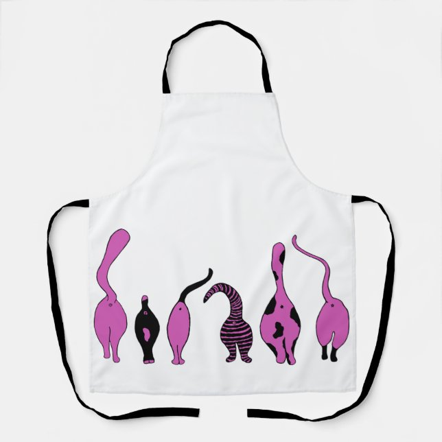 Purple Cat Butts Apron (Front)