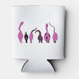 Purple Cat Butts Can Cooler