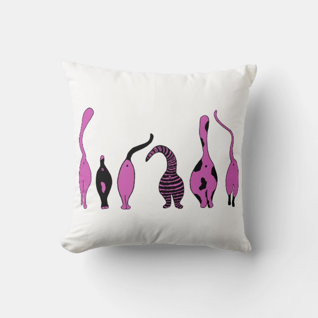 Purple Cat Butts Cushion (Front)