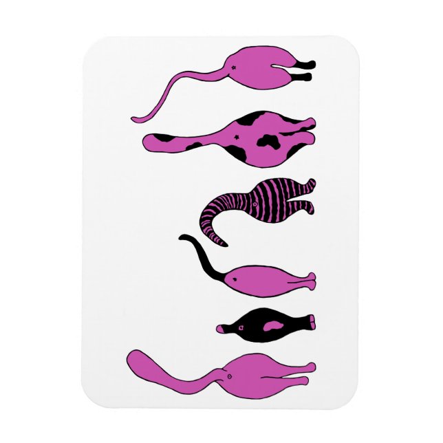 Purple Cat Butts Magnet (Vertical)