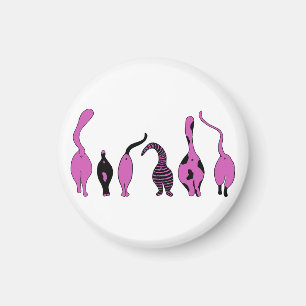 Purple Cat Butts Magnet