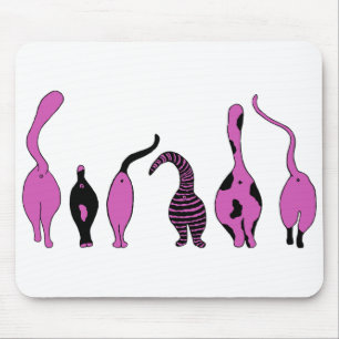 Purple Cat Butts Mouse Pad