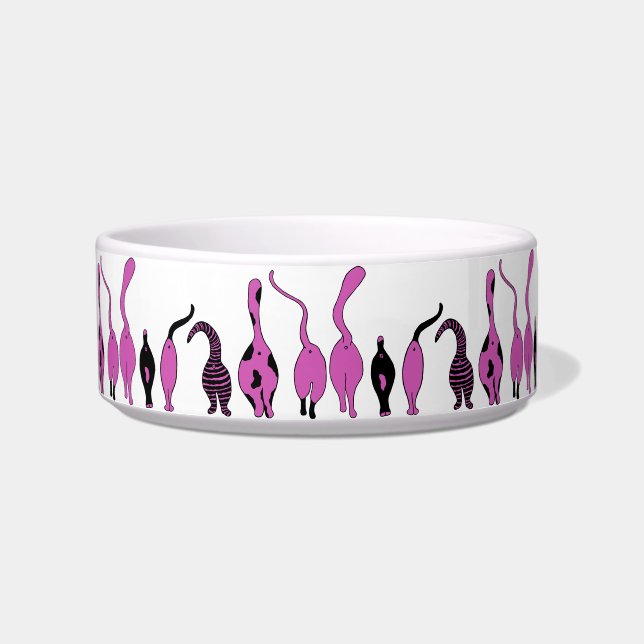 Purple Cat Butts Pattern Bowl (Front)