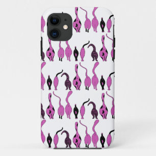 Purple Cat Butts Pattern iPhone 11 Case