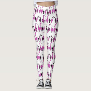 Purple Cat Butts Pattern Leggings