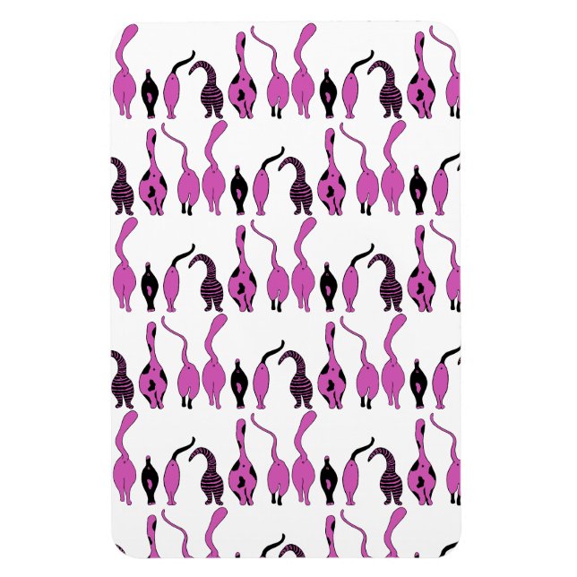 Purple Cat Butts Pattern Magnet (Vertical)