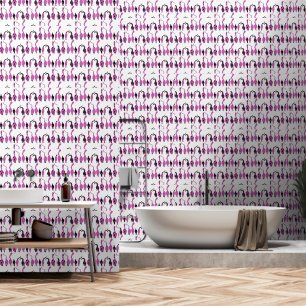 Purple Cat Butts Pattern Wallpaper