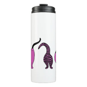 Purple Cat Butts Thermal Tumbler