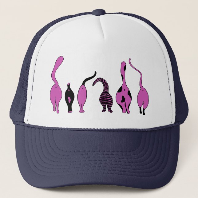 Purple Cat Butts Trucker Hat (Front)