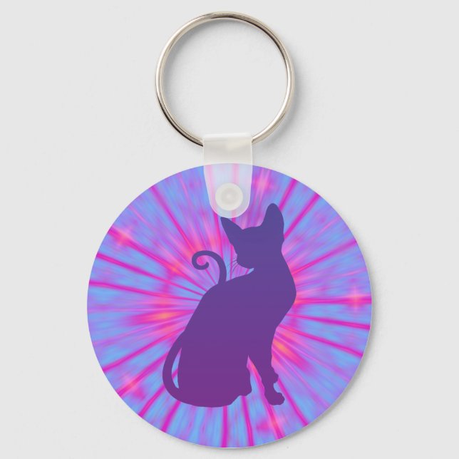 Purple Cat Keychain (Front)