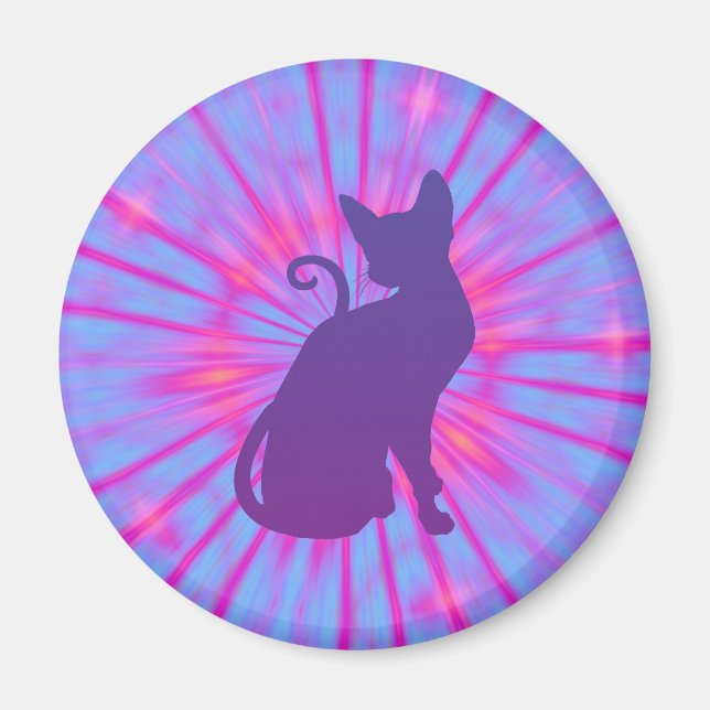 Purple Cat Magnet (Front)