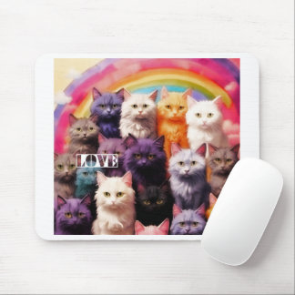 Purple Cat Mouse Pad – Perfect Gift for Cat Lovers