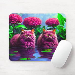 Purple Cat Mouse Pad – Perfect Gift for Cat Lovers