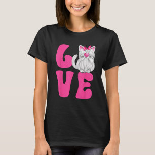 Purple Cat Outfit For Women And Pink Cat Mom Who L T-Shirt