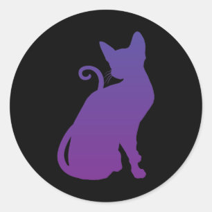 Purple Cat Sticker