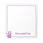 Purple Cat with Paw Border
