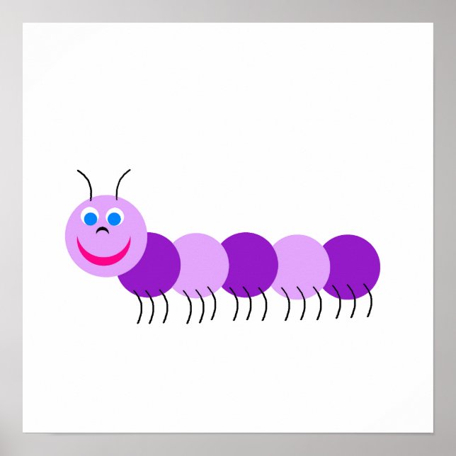 purple caterpillar poster (Front)