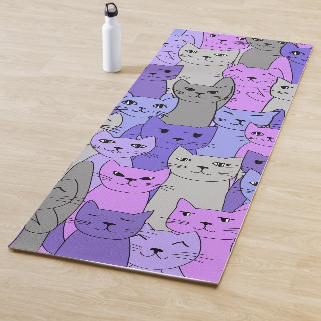 Purple Cats Design Yoga Mat (In Situ)