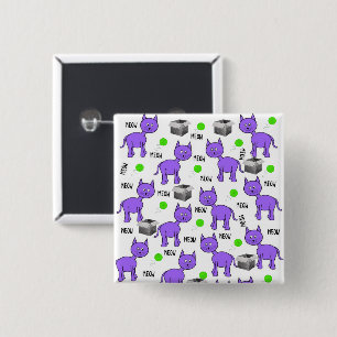 Purple Cats Meow Square Button