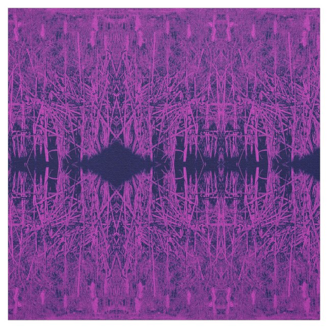 Purple Cattails Fabric (Swatch)