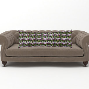 Purple Cattleya Orchids Floral Pattern Body Pillow