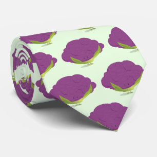 Purple Cauliflower characters Tie
