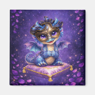 Purple Celestial Whimsical Dragon Magnet