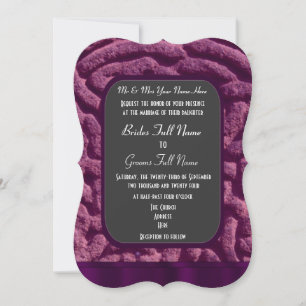 Purple celtic knot alternative wedding invitation