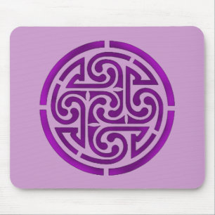 Purple Celtic Knot Design Mouse Pad
