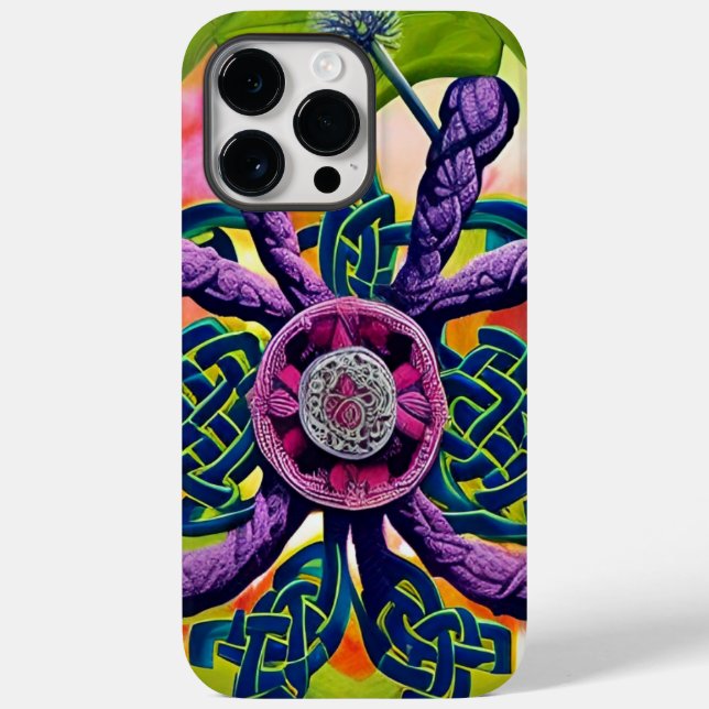 Purple Celtic Knot Fantasy Art Abstract  Case-Mate iPhone Case (Back)