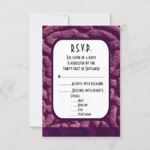 Purple celtic knot modern wedding R.S.V.P RSVP Card